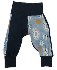 Tmavo-světlemodré tepláky s medvědy 