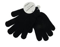 Nové - Černé pletené prstové rukavice Tiger