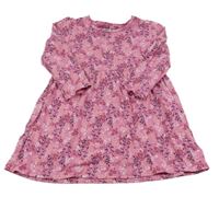 Růžové květované bavlněné šaty Kiki&Koko