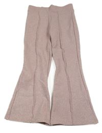 Světlerůžové třpytivé flare kalhoty George