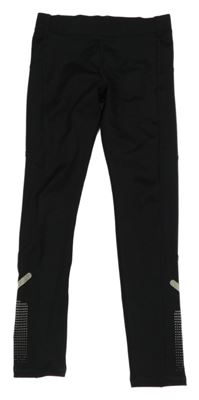 Černé sportovní legíny se vzorem F&F