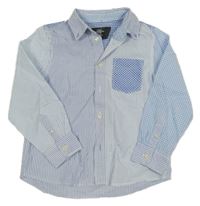 Světlemodro-bílá pruhovaná košile H&M