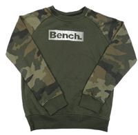Tmavokhaki-army teplá mikina s logem Bench