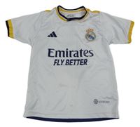 Bílo-tmavomodrý funkční fotbalový dres - Mbappé Real Madrid Adidas