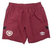 Vínové šusťákové kraťasy s potiskem Umbro