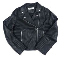 Černá koženková bunda H&M