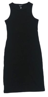 Černé žebrované šaty New Look