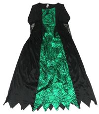 Kostým - Černo-zelené halloweenské šaty Tu