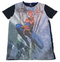 Černo-modré tričko se Spider-manem 