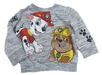 Šedá melírovaná mikina s PAW PATROL Nickelodeon