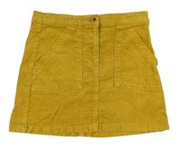Okrová manšestrová sukně H&M