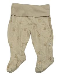 Béžové polodupky s medvídky Mothercare