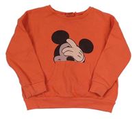 Oranžová mikina s Mickeym Next