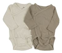 2x - hnědé + béžové zavinovací body H&M