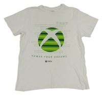 Bílé tričko s potiskem Xbox 