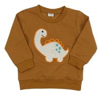 Béžová mikina s dinosaurem 