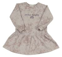 Růžové batikované teplákové šaty Primark 