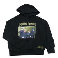 Černá mikina s potiskem a kapucí M&S