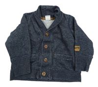 Tmavomodrá propínací mikina H&M