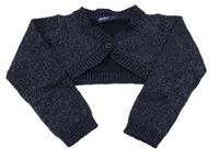 Fialové třpytivé svetrové bolerko 