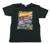 Černé tričko s auty Uneek 