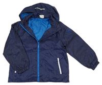 Tmavomodrá šusťáková jarní bunda s odepínací kapucí Feel