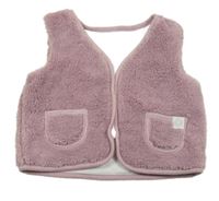 Růžová huňatá zateplená vesta John Lewis