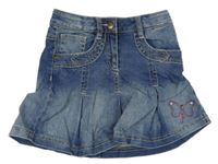 Světlemodrá riflová sukně s motýlkem s. Oliver 