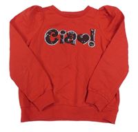 Červená mikina s nápisem Mayoral