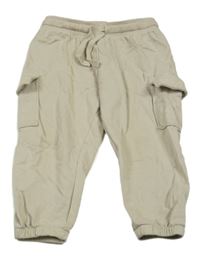 Béžové cargo tepláky s kapsami H&M