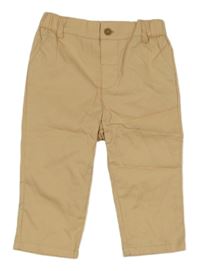 Béžové plátěné kalhoty Sinsay