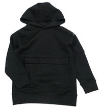 Černá mikina s klokankou a kapucí George 