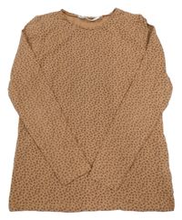 Béžovo-hnědé vzorované triko H&M
