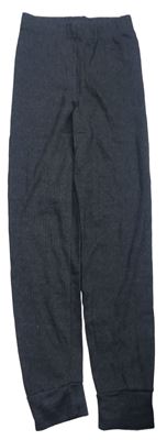 Tmavošedé melírované žebrované spodní kalhoty HOT&SPICY