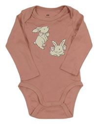 Starorůžové body s králíčky H&M