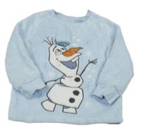 Světlemodrá plyšová mikina s Olafem Disney
