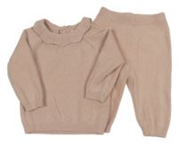 2Set - Pudrový úpletový svetr s volánkem + kalhoty PRIMARK