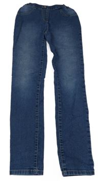 Modré skinny teplákové rifle Benetton