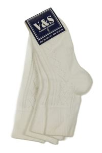 Nové - 2x - Bílé perforované ponožky V&S vel. 31-36
