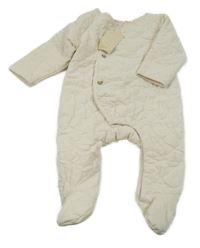 Nové - smetanová prošívaná manšestrová zateplená kombinéza LEIGH TUCKER