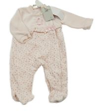 Nové - světlerůžový sametový overal se srdíčkem a dortíkem a volánkem iDO