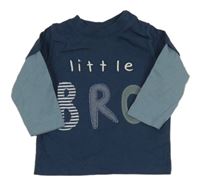 Tmavomodro-modré triko s nápisy Nutmeg