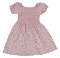 Světlerůžové kytičkované šaty St. Bernard