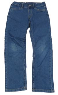 Modré slim fit teplákové rifle H&M