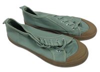 Olivovošedo-hnědé textilno/gumové tenisky Tu vel. 34