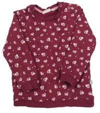 Vínová mikina s květy Liegelind