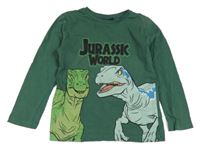 Tmavozelené triko s dinosaury
