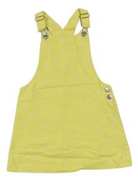 Žlutá puntíkovaná riflová sukně s laclem F&F