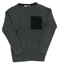Šedý svetr s kapsičkou zn. Pep&Co