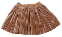 Starorůžová sametová plisovaná sukně Nutmeg